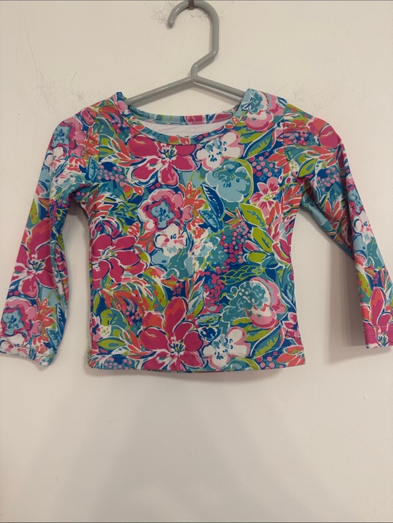 SweetHoney Other - SweetHoney Floral Long-Sleeve Rashguard - Pink & Blue & Green